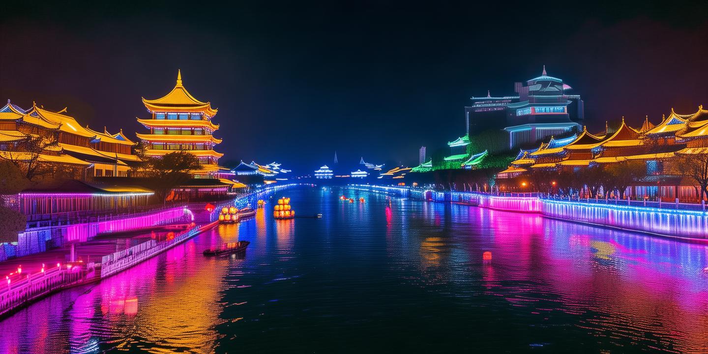 开封首次推出“夜游汴河”项目,光影秀点亮古都夜色