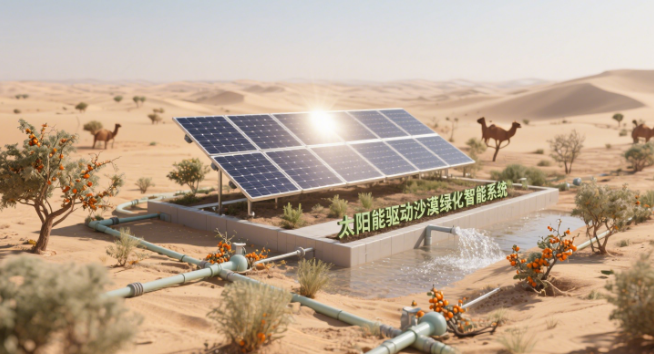 斋浦尔国家理工学院研发 “太阳能驱动沙漠绿化系统” 拉贾斯坦邦试点种植超 2000 株灌木